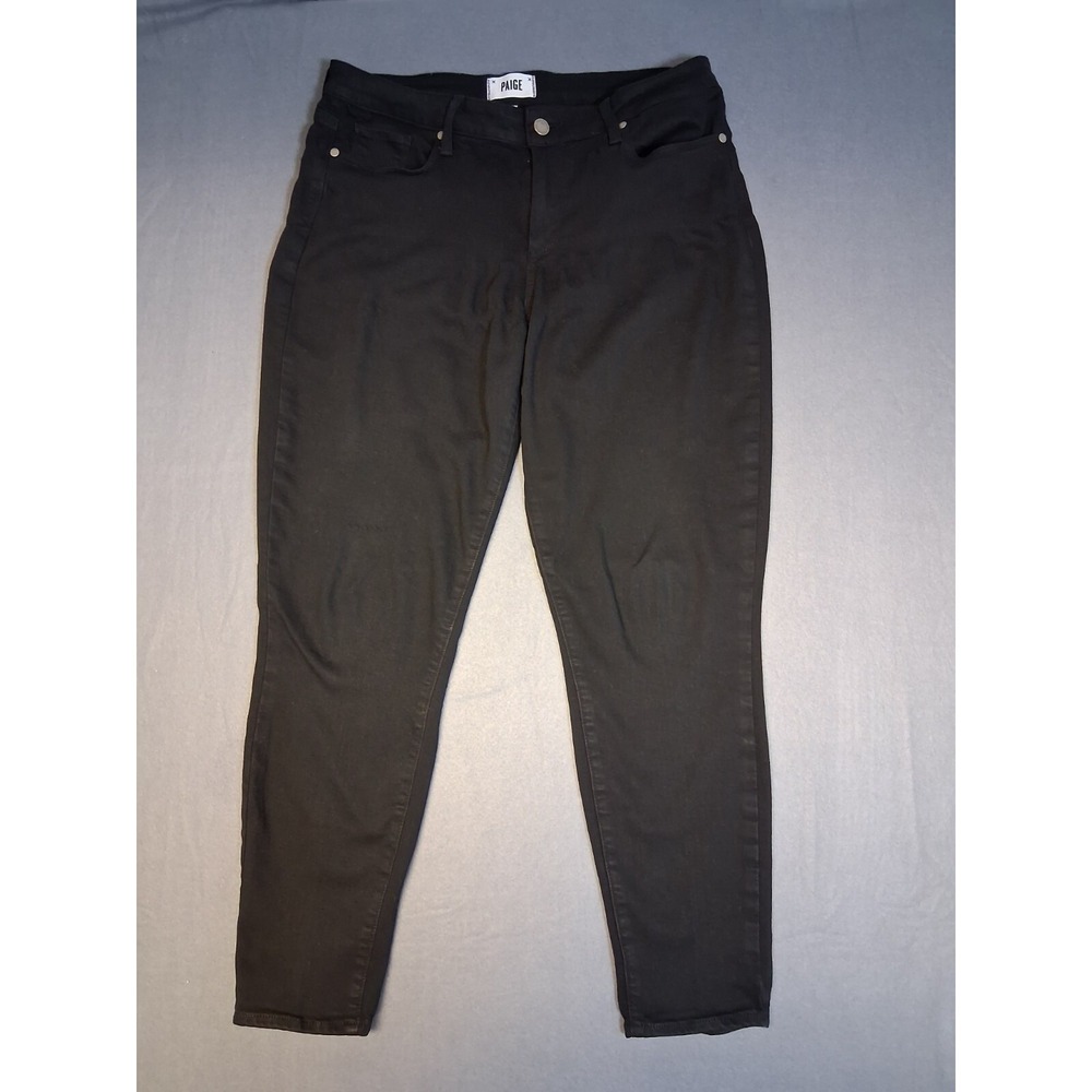 Paige Verdugo Ultra Skinny Jeans Black Stretch Denim Women Sz 31 90s Grunge